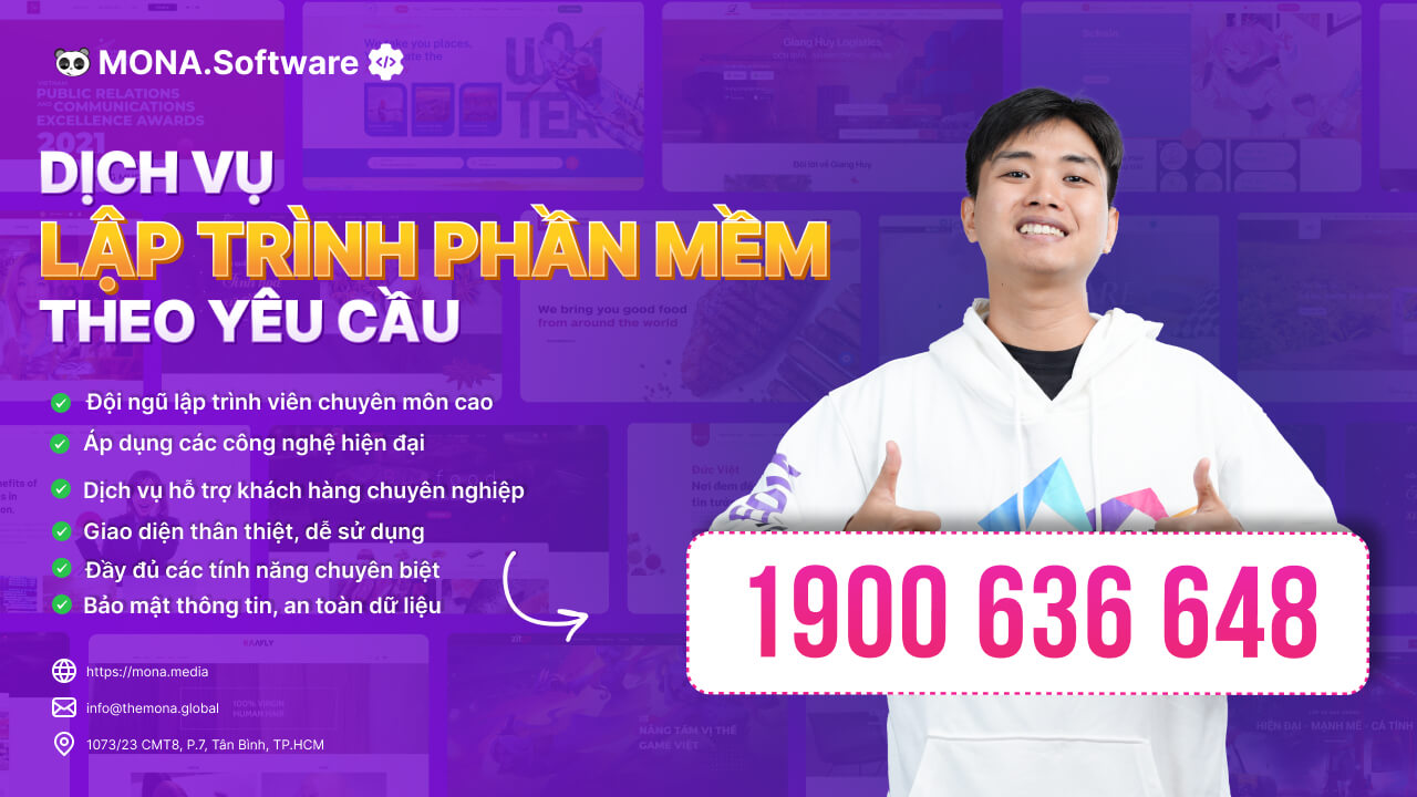 Công ty thiết kế phần mềm theo yêu cầu MONA Software
